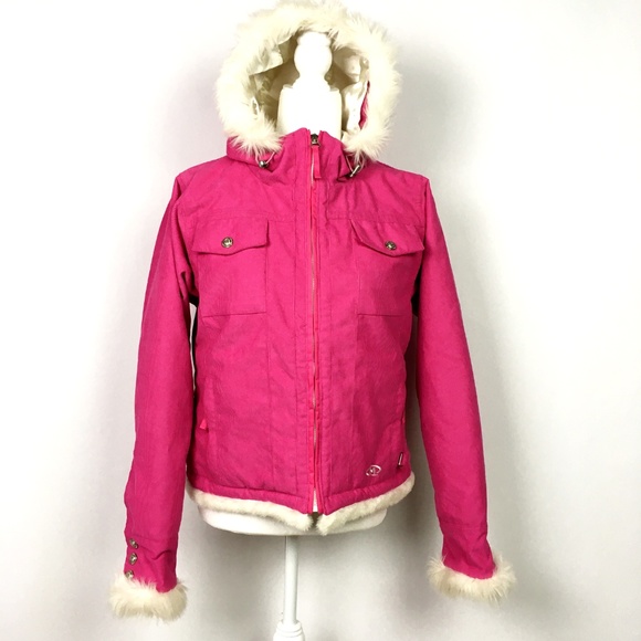 Marker Jackets & Blazers - Marker Pink Corduroy Insulated Ski Snow Jacket